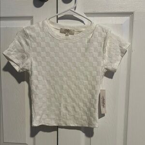 Atelier Kids White Checkered T-Shirt